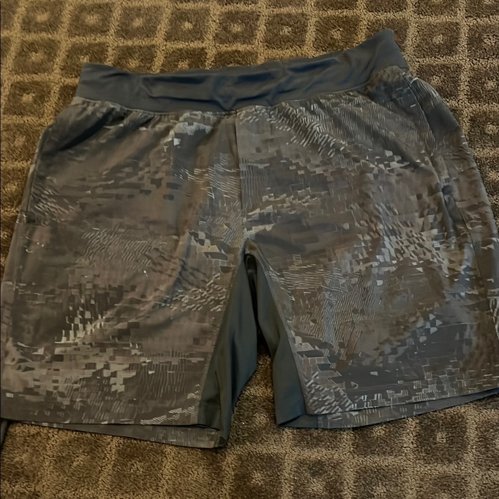 Men's Gray Patterned Shorts